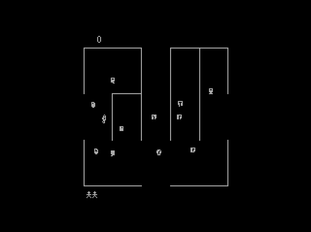 Vectrex Emulator with Berzerk on the CoCo 3: Moving through the maze