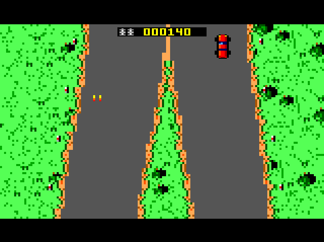 Death Lane on the CoCo 3: The road splits around a grass island