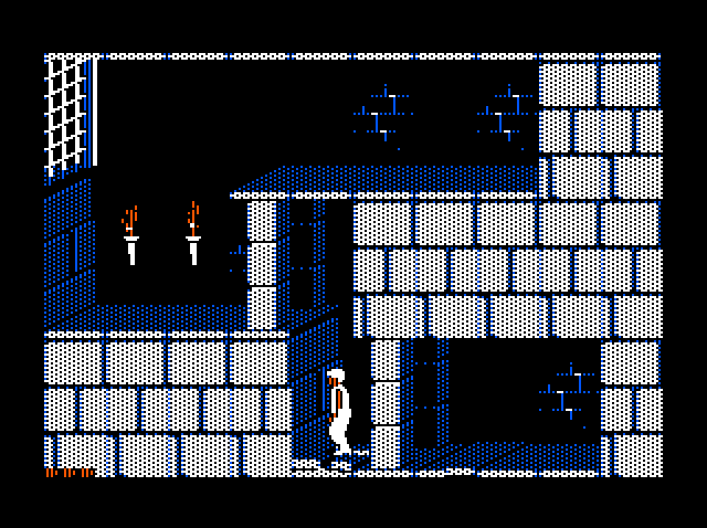 Prince of Persia on the CoCo 3: Dropping to the lower floor