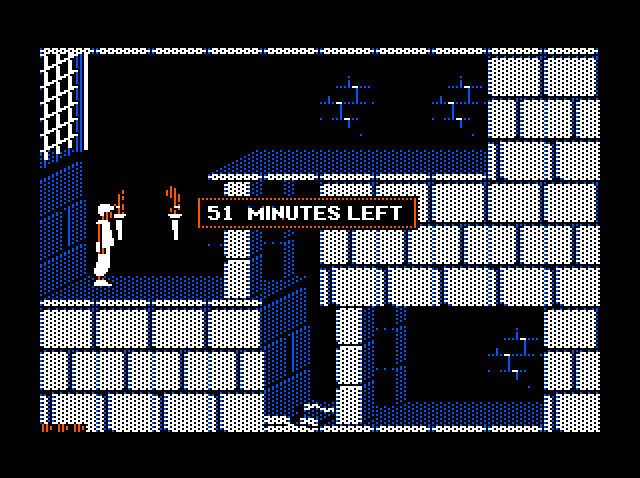 Prince of Persia on the CoCo 3: The first room: 60 minutes on the clock