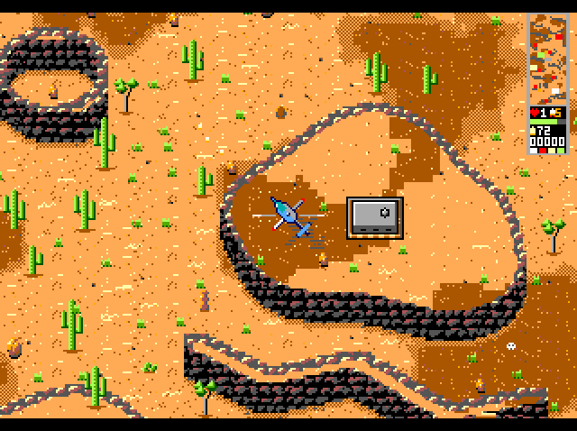 Rotor Strike on the CoCo 3: Desert mesa with a target