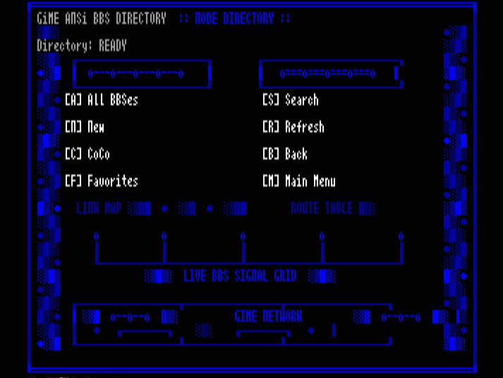 GiME ANSi v0.13 BBS Directory